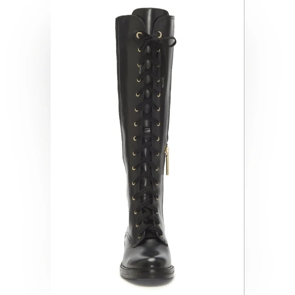 Louise Et Cie - Black Leather Lace Up Biker Boots